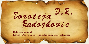 Doroteja Radojković vizit kartica